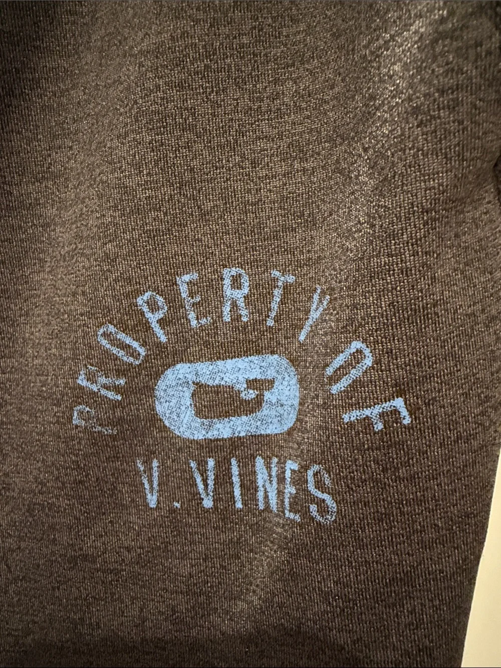 Vineyard Vines Navy Tshirt and Grey Sweatpants.